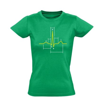 Sci-Szív kardiológiai női póló (zöld)