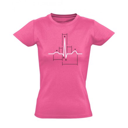 Sci-Szív kardiológiai női póló (rózsaszín)