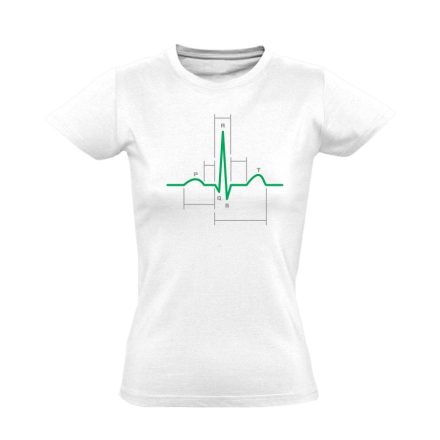 Sci-Szív kardiológiai női póló (fehér)