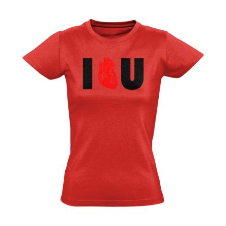I.L.U. kardiológiai női póló (piros)