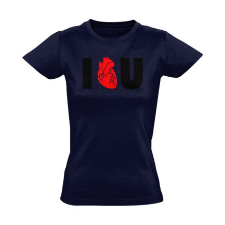 I.L.U. kardiológiai női póló (tengerészkék)