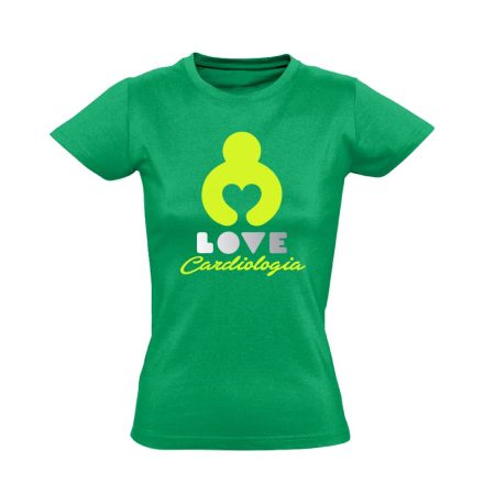 KardioLOVE kardiológiai női póló (zöld)