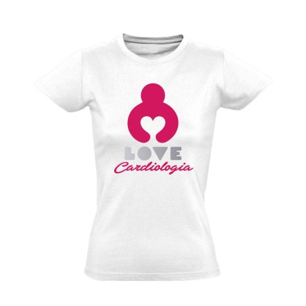 KardioLOVE kardiológiai női póló (fehér)