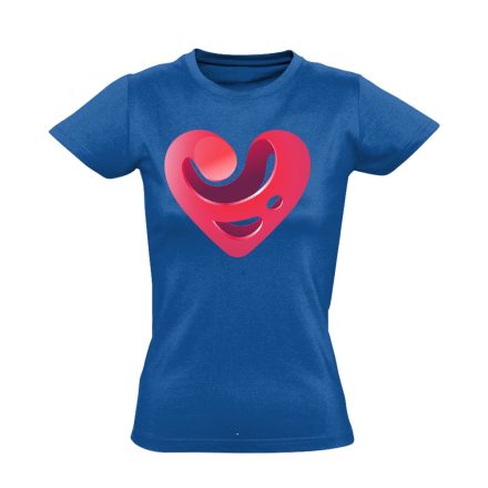 Ketyegő kardiológiai női póló (kék)