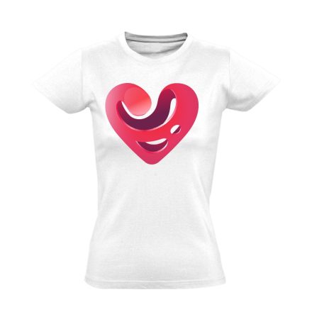 Ketyegő kardiológiai női póló (fehér)