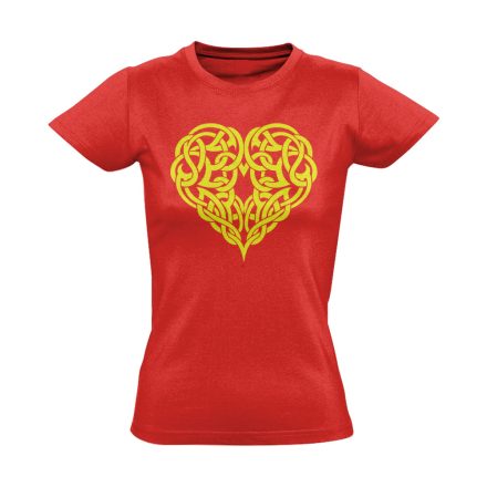 SzívTetkó kardiológiai női póló (piros)