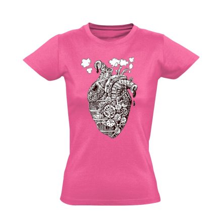 GépSzív kardiológiai női póló (rózsaszín)