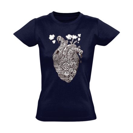 GépSzív kardiológiai női póló (tengerészkék)