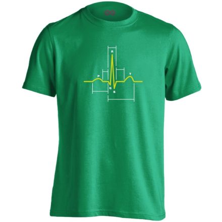 Sci-Szív kardiológiai férfi póló (zöld)
