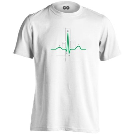 Sci-Szív kardiológiai férfi póló (fehér)