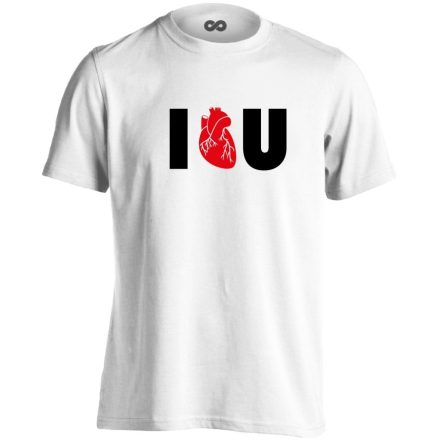 I.L.U. kardiológiai férfi póló (fehér)