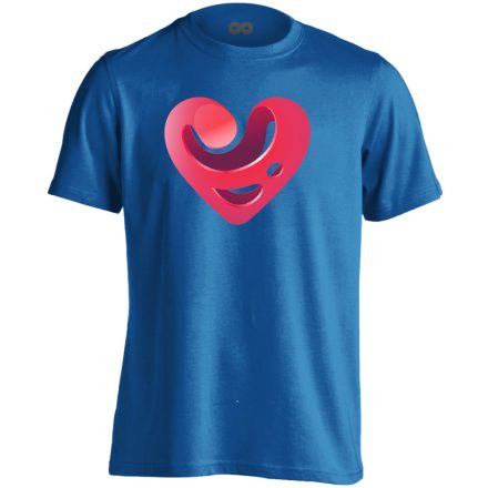 Ketyegő kardiológiai férfi póló (kék)