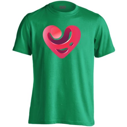 Ketyegő kardiológiai férfi póló (zöld)