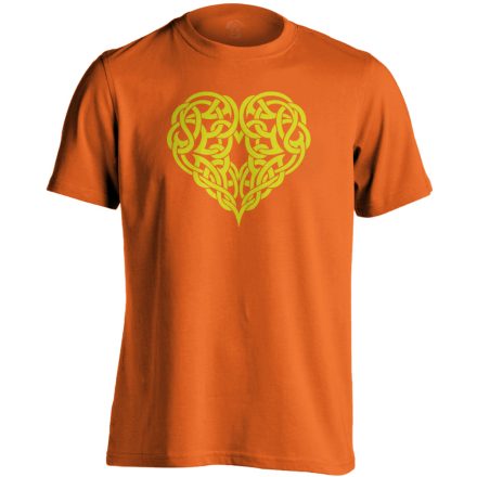 SzívTetkó kardiológiai férfi póló (narancssárga)
