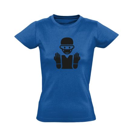 Bemosakodva központi műtős női póló (kék)