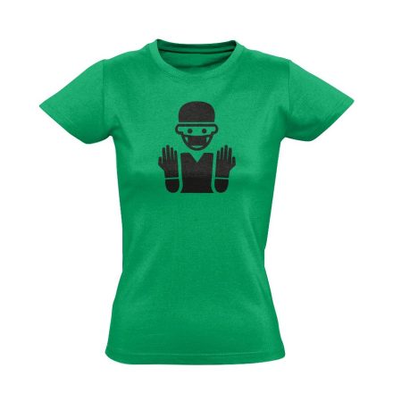 Bemosakodva központi műtős női póló (zöld)