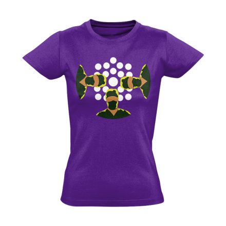 NézőPont központi műtős női póló (lila)