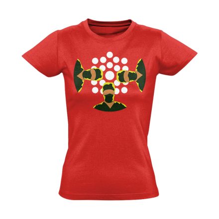 NézőPont központi műtős női póló (piros)