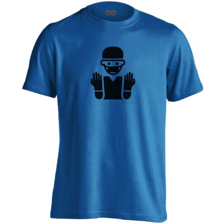 Bemosakodva központi műtős férfi póló (kék)