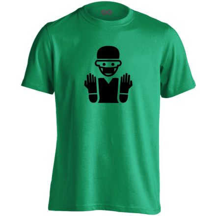 Bemosakodva központi műtős férfi póló (zöld)