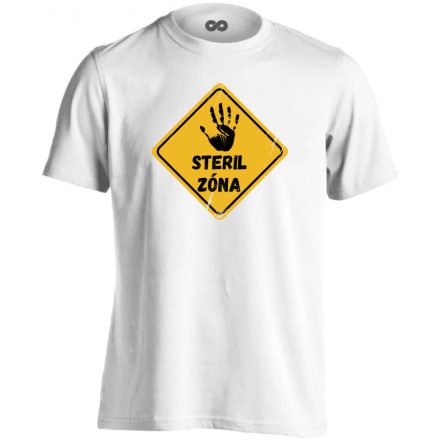 Steril Zóna sterilizáló férfi póló (fehér)