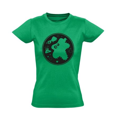 Bacik laboros/mikrobiológiai női póló (zöld)