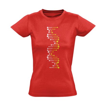 DéEnEs laboros/mikrobiológiai női póló (piros)