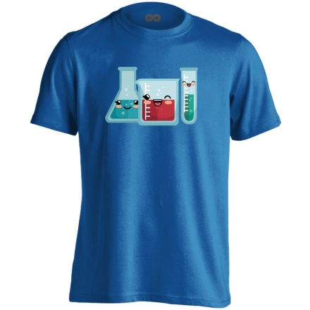 Vidámok a Lombik laboros/mikrobiológiai férfi póló (kék)
