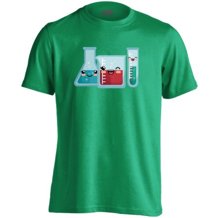Vidámok a Lombik laboros/mikrobiológiai férfi póló (zöld)
