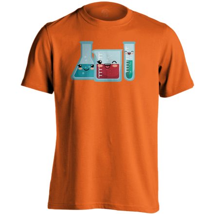 Vidámok a Lombik laboros/mikrobiológiai férfi póló (narancssárga)