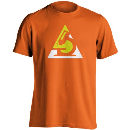 Szkópikus laboros/mikrobiológiai férfi póló (narancssárga)