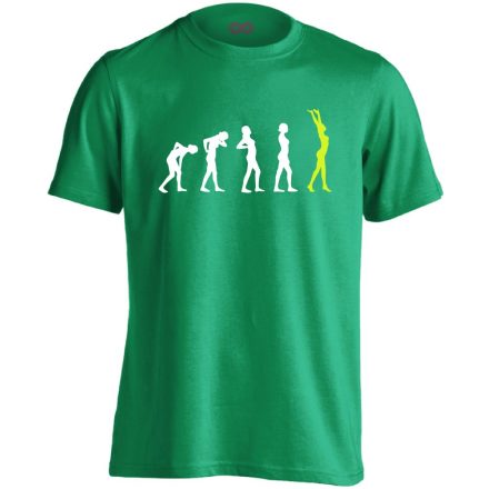 Stáció masszázs férfi póló (zöld)