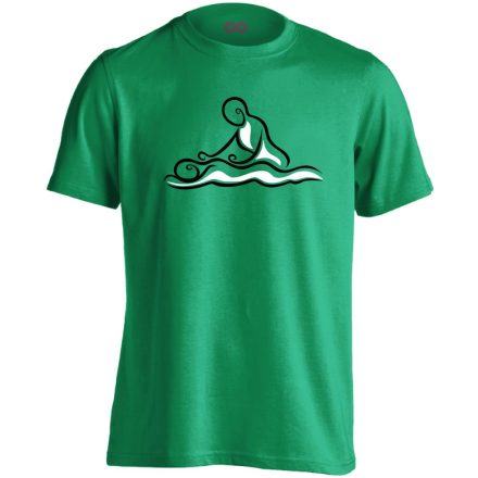 Hullám masszázs férfi póló (zöld)
