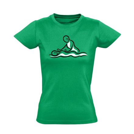 Hullám masszázs női póló (zöld)