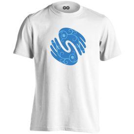 Gyógyító kezek masszázs férfi póló (fehér)