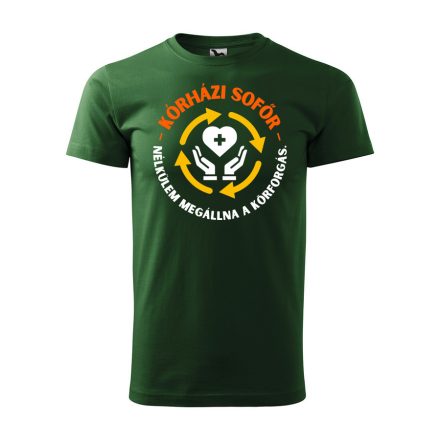 Körforgás kórházi sofőr férfi póló (zöld)