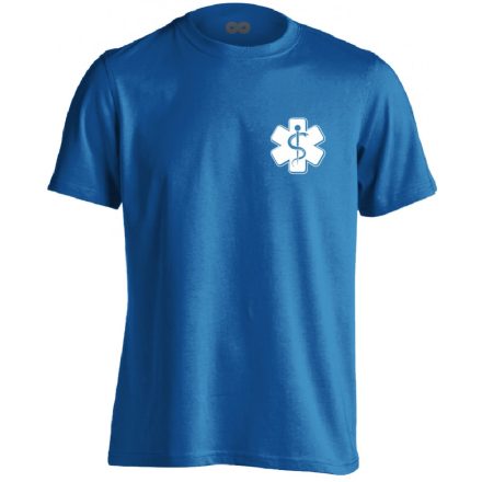 Mentős egyenpóló, férfi (kék) akciós póló - M