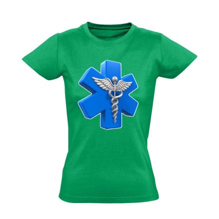 HáromDé mentős női póló (zöld)