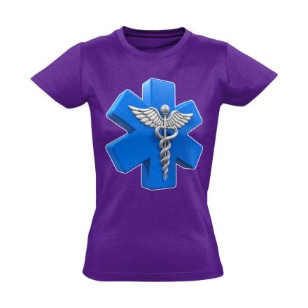 HáromDé mentős női póló (lila)