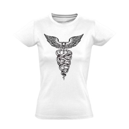 Caduceus mentős női póló (fehér)