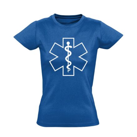 Szimbólum női mentős póló (kék)