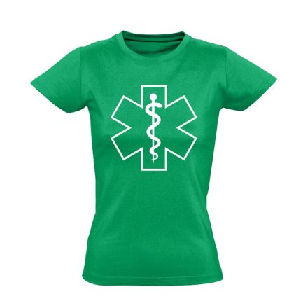 Szimbólum női mentős póló (zöld)