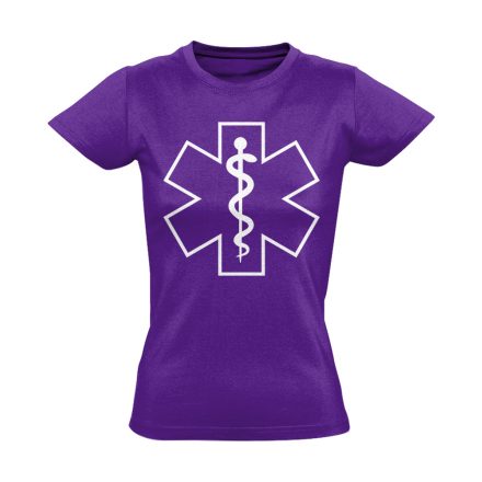 Szimbólum női mentős póló (lila)