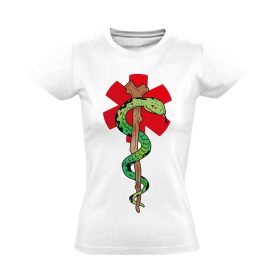 Kígyós női mentős póló (fehér) Kígyós női mentős póló (fehér)