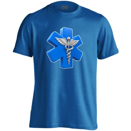 HáromDé mentős férfi póló (kék)