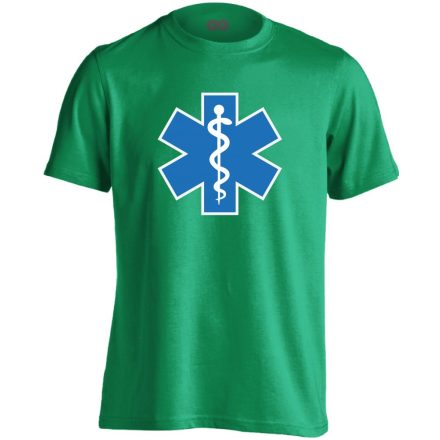 Szimbólum mentős férfi póló (zöld)