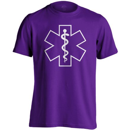 Szimbólum mentős férfi póló (lila)