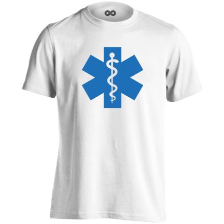 Szimbólum mentős férfi póló (fehér)