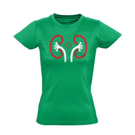VeseVigyázó nefrológiai női póló (zöld)