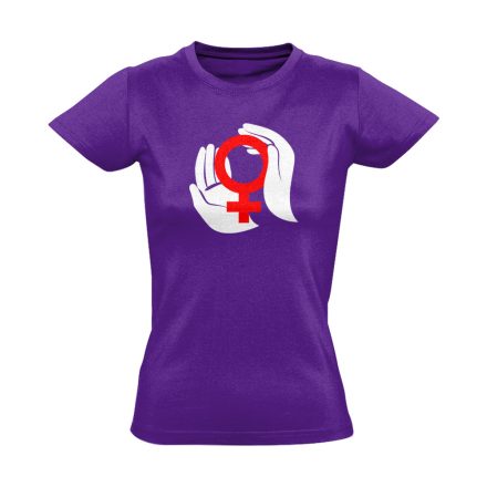 A Nők Védelmezői nőgyógyászati női póló (lila)